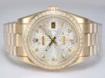 Rolex Datejust Replica Watch: Yellow Gold Computer Micro dial Diamond Bezel